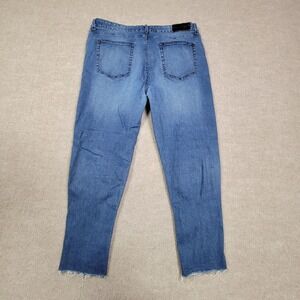Tahari Jeans Womens‎ 38 Blue High Rise Straight Leg Plus Size Casual Denim